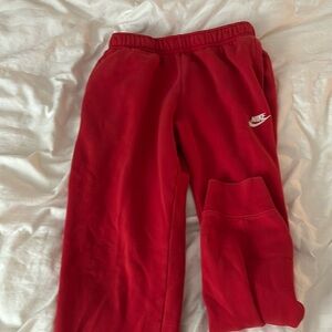 Red Nike sweats size s